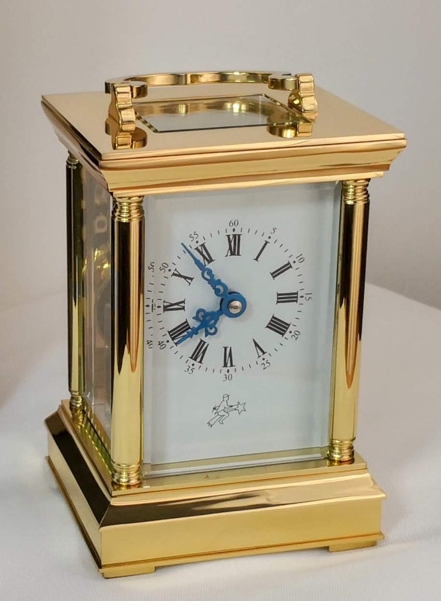 ヴィンテージ TMHOP STRIKING 置き時計 ゴールド スイス製 nci mm 80760100 - Carriage – Suburban Clock and Repair